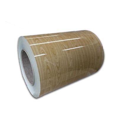 Buy 0.5x1000mm Color Polyester Coating Wood Grain Painted Coil  online manufacture