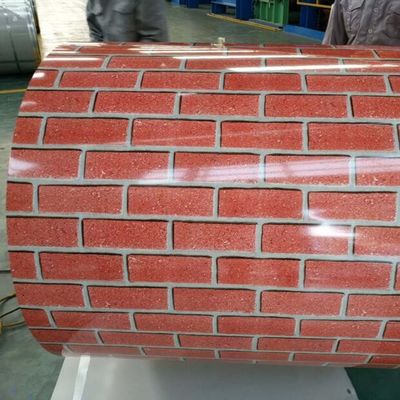 Buy ASTM A755 PPGI Coil Printed Red Brick Prepainted Gi Steel Coil online manufacture