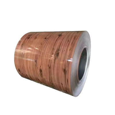 ASTM A755 Wood Grain Prepainted Steel Coil Used For Indoor Decoration Wall